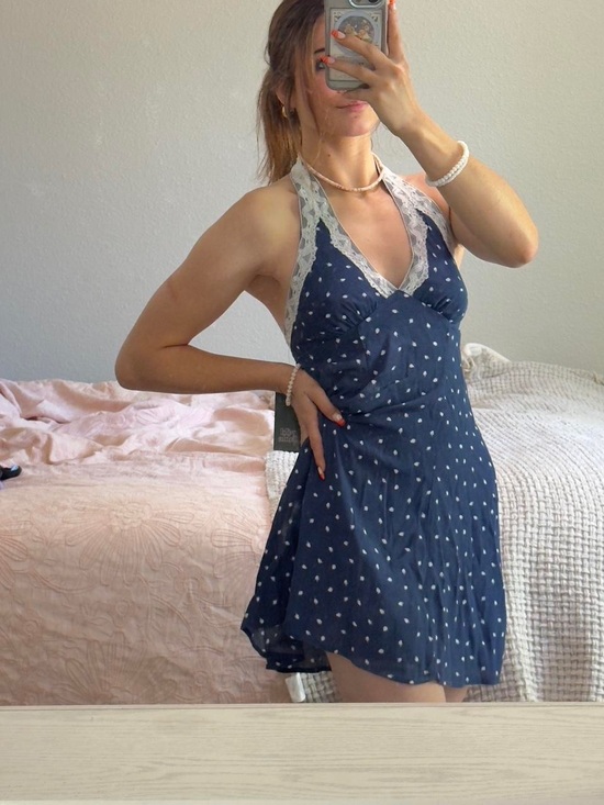 wild fable Dresses & Skirts - Wild Fable Summer Lace-Trim Halter Dress